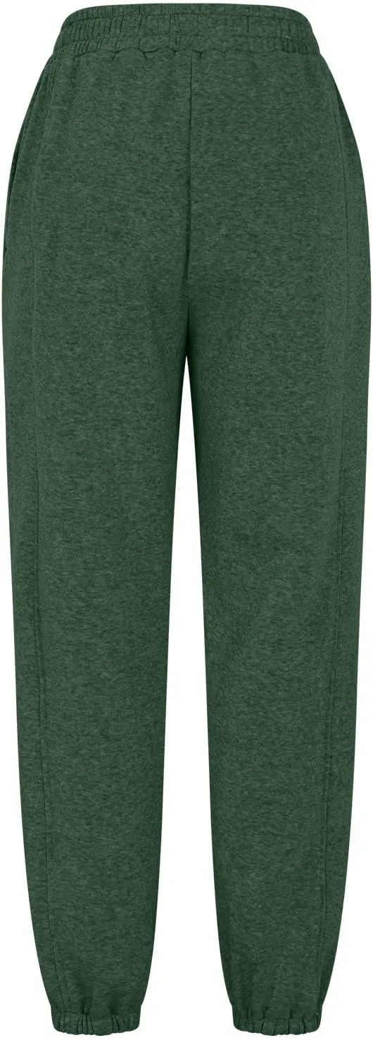 2024 Cinch Bottom Sweatpants for Women Casual High Waisted Workout Active Joggers Pants Baggy Lounge Bottoms