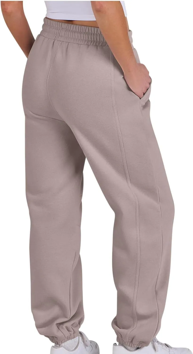 2024 Cinch Bottom Sweatpants for Women Casual High Waisted Workout Active Joggers Pants Baggy Lounge Bottoms