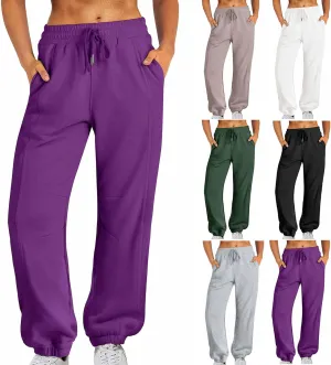 2024 Cinch Bottom Sweatpants for Women Casual High Waisted Workout Active Joggers Pants Baggy Lounge Bottoms
