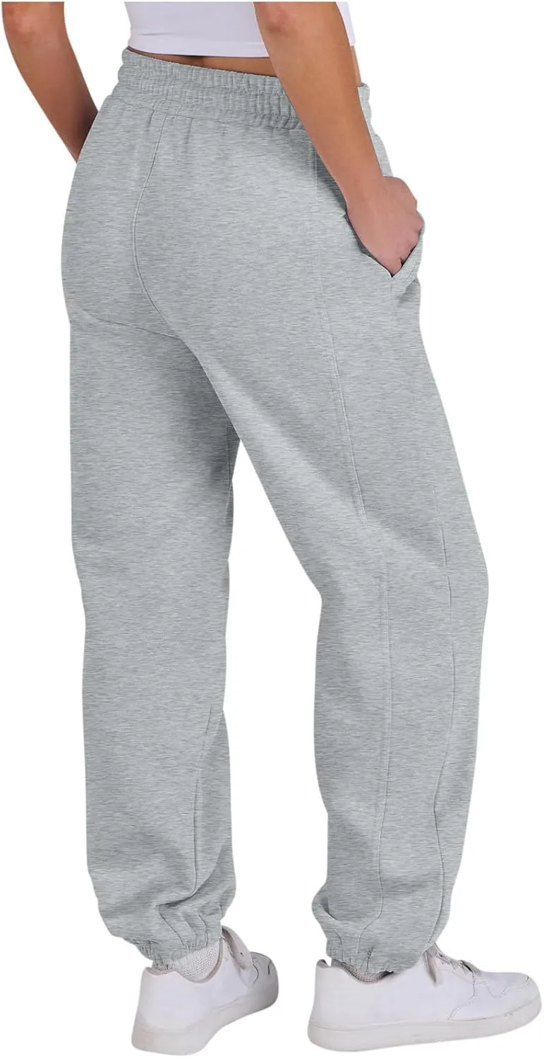 2024 Cinch Bottom Sweatpants for Women Casual High Waisted Workout Active Joggers Pants Baggy Lounge Bottoms