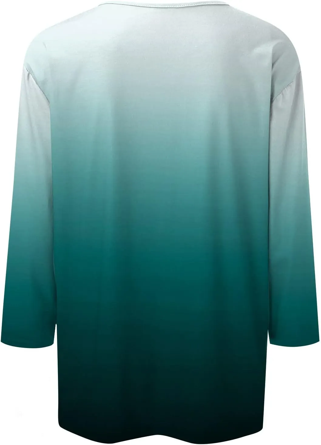 3/4 Sleeve Tops for Women Work Tops Summer Elbow Sleeve Shirt Casual Shirt Button Down Crewneck Tops Trendy