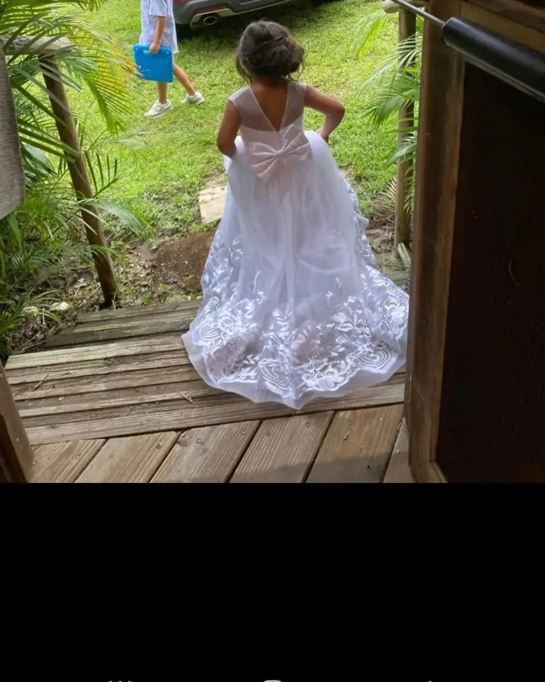 ABAO SISTER Elegant Flower Girl Dress for Wedding Kids Sleevelesss Lace Pageant Ball Gowns
