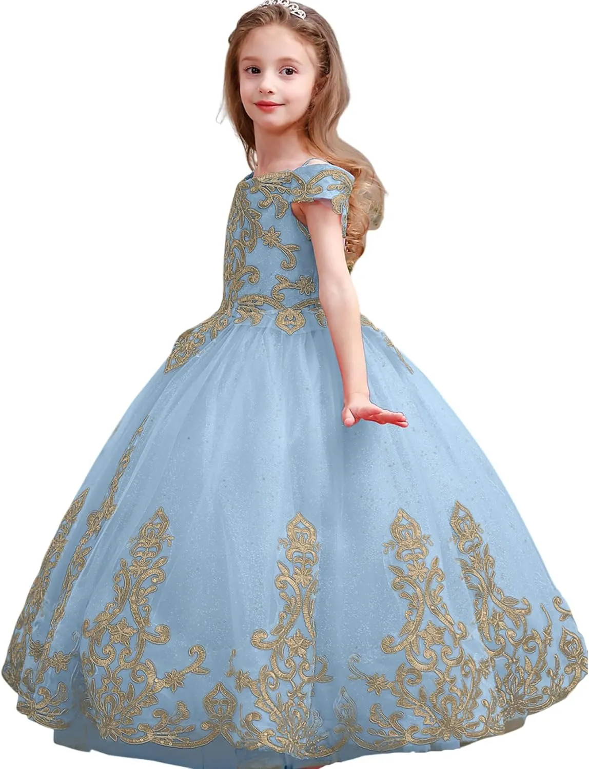 ABAO SISTER Flower Girls Princess Pageant Dreses Party Prom Puffy Ball Gowns Formal Dresses
