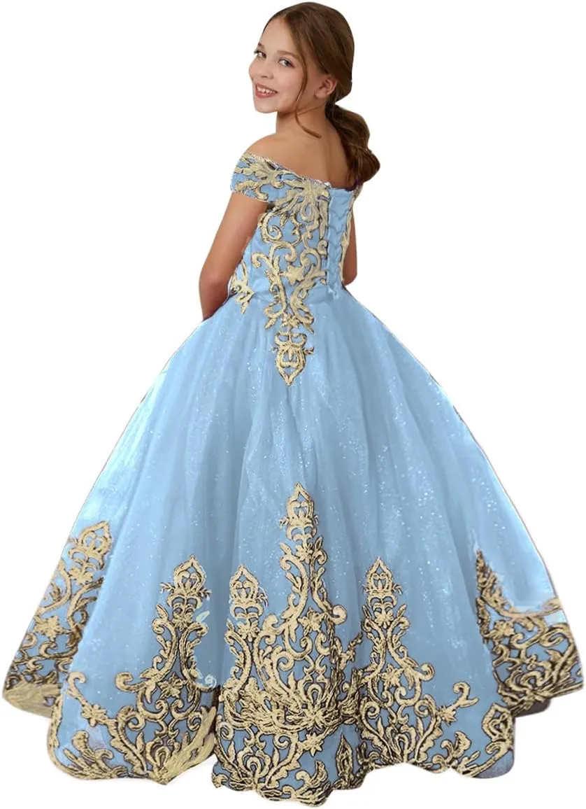 ABAO SISTER Flower Girls Princess Pageant Dreses Party Prom Puffy Ball Gowns Formal Dresses