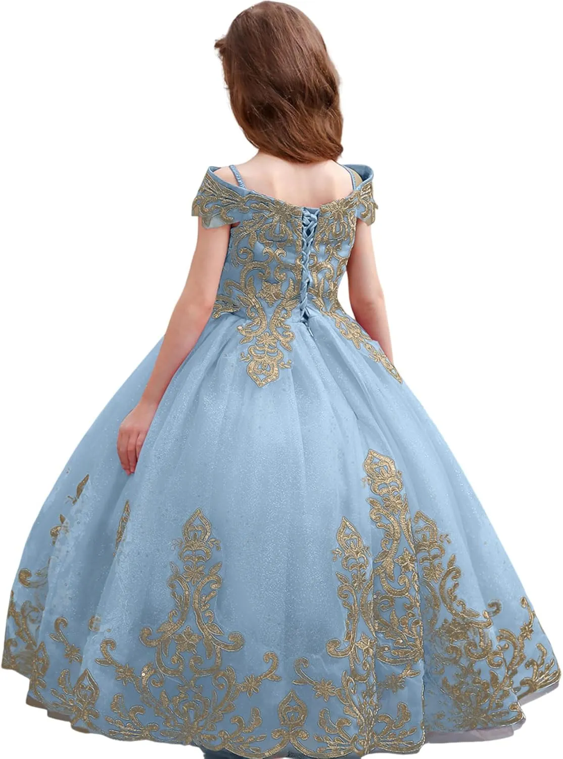 ABAO SISTER Flower Girls Princess Pageant Dreses Party Prom Puffy Ball Gowns Formal Dresses
