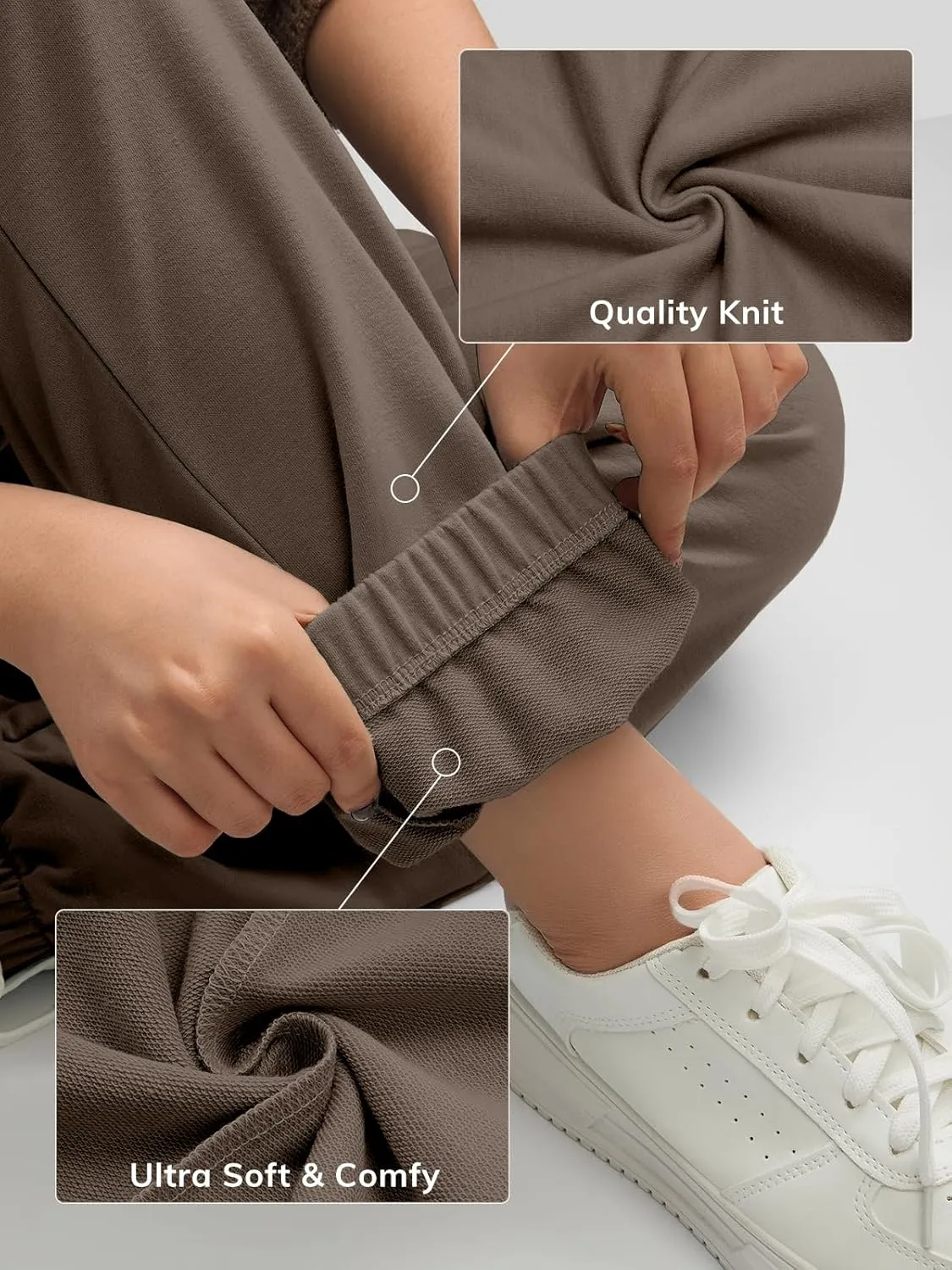 ATHMILE Women's High Waisted Sweatpants Workout Active Joggers Pants Baggy Lounge Bottoms
