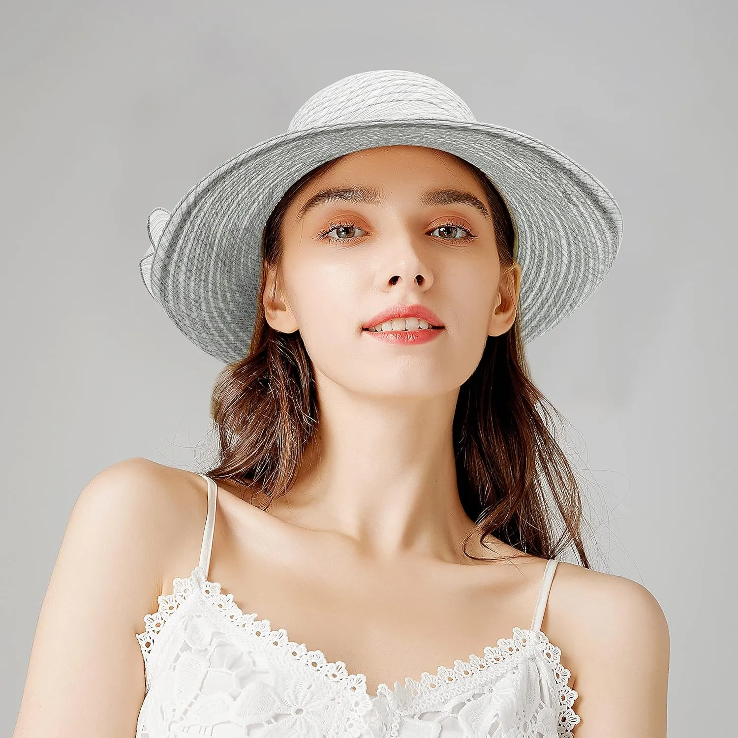 Bellady Women Organza Derby Church Wedding Fascinators Cloche Bucket Bowler Hat