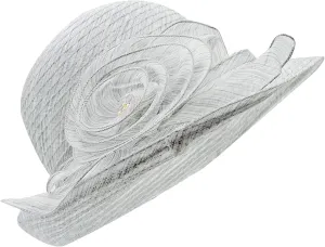 Bellady Women Organza Derby Church Wedding Fascinators Cloche Bucket Bowler Hat