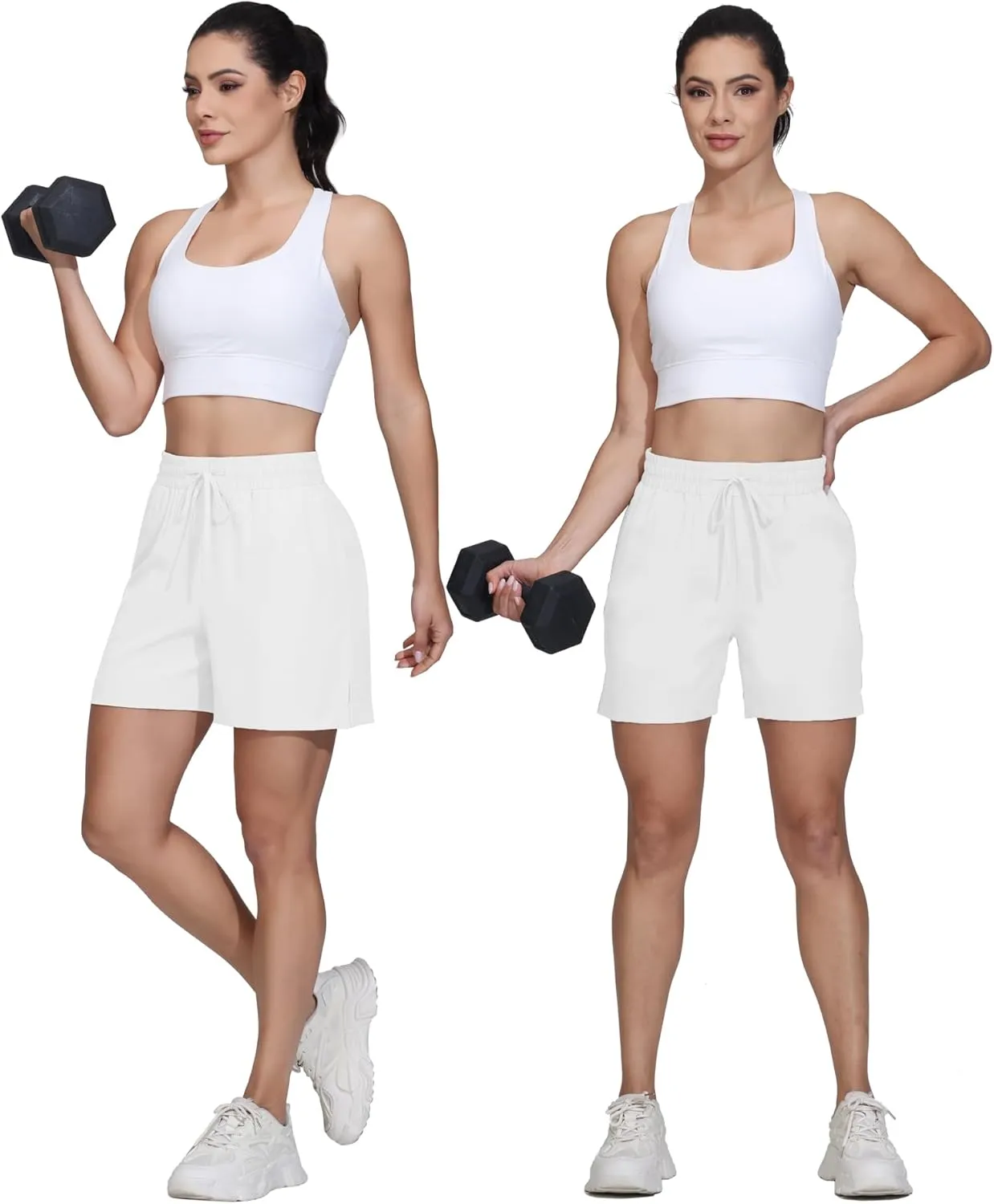 Blaosn Flowy Athletic Shorts for Women Gym Workout Running Golf Hiking Quick Dry with Pockets Casual Summer Beach Outfits