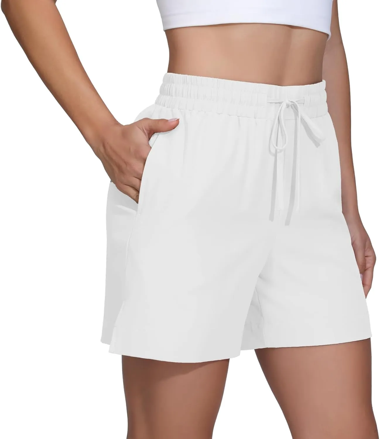 Blaosn Flowy Athletic Shorts for Women Gym Workout Running Golf Hiking Quick Dry with Pockets Casual Summer Beach Outfits