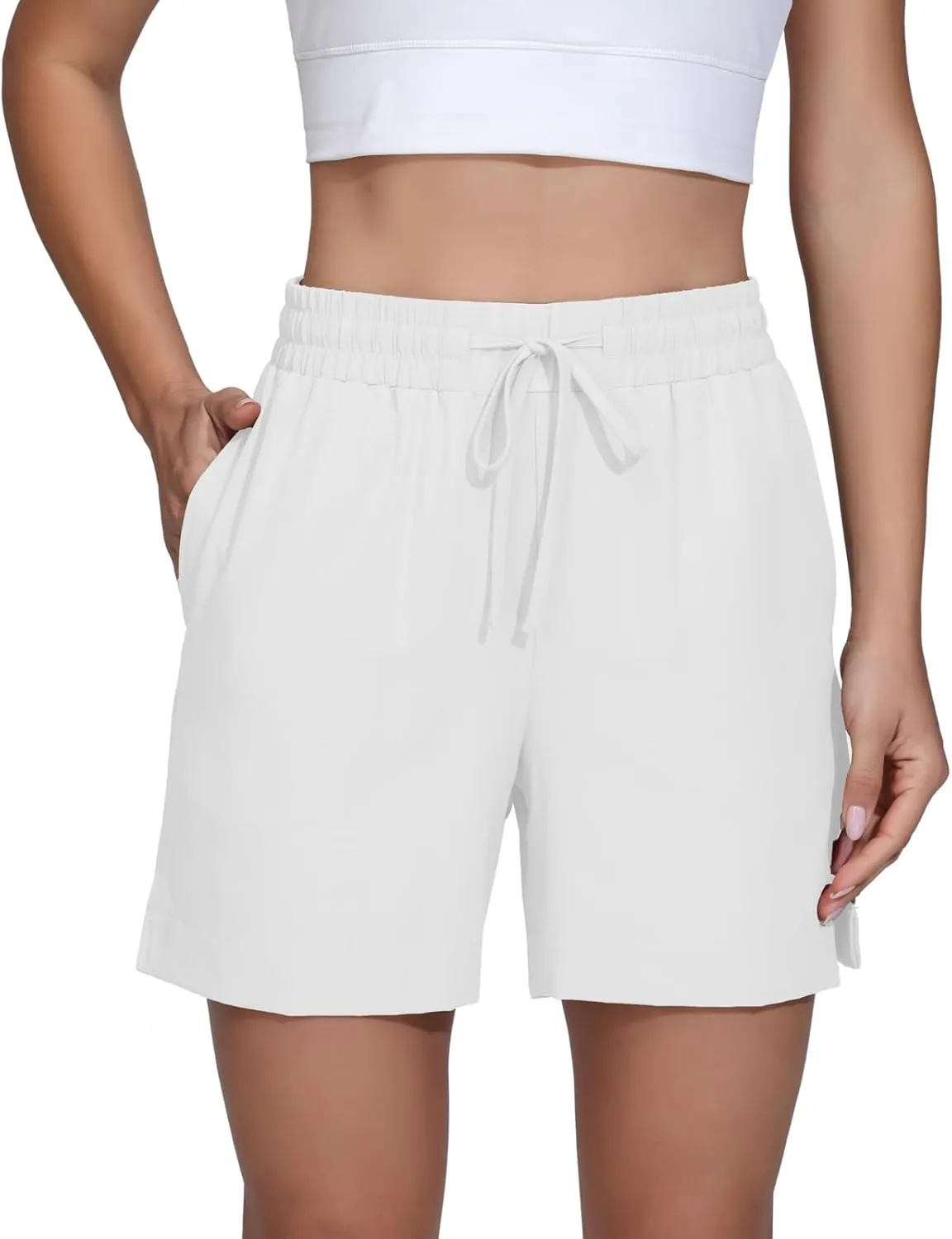 Blaosn Flowy Athletic Shorts for Women Gym Workout Running Golf Hiking Quick Dry with Pockets Casual Summer Beach Outfits