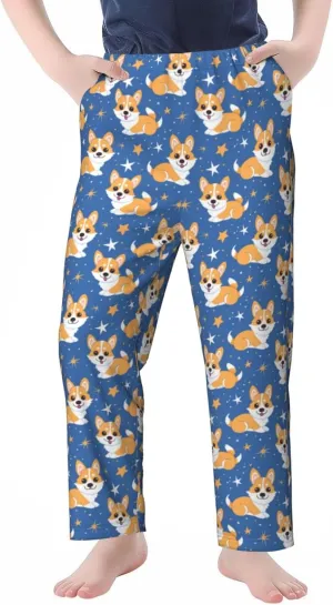 Boys Girls Joggers Pants Sweatpants Comfortable Long Lounge Bottoms with 2 Pockets