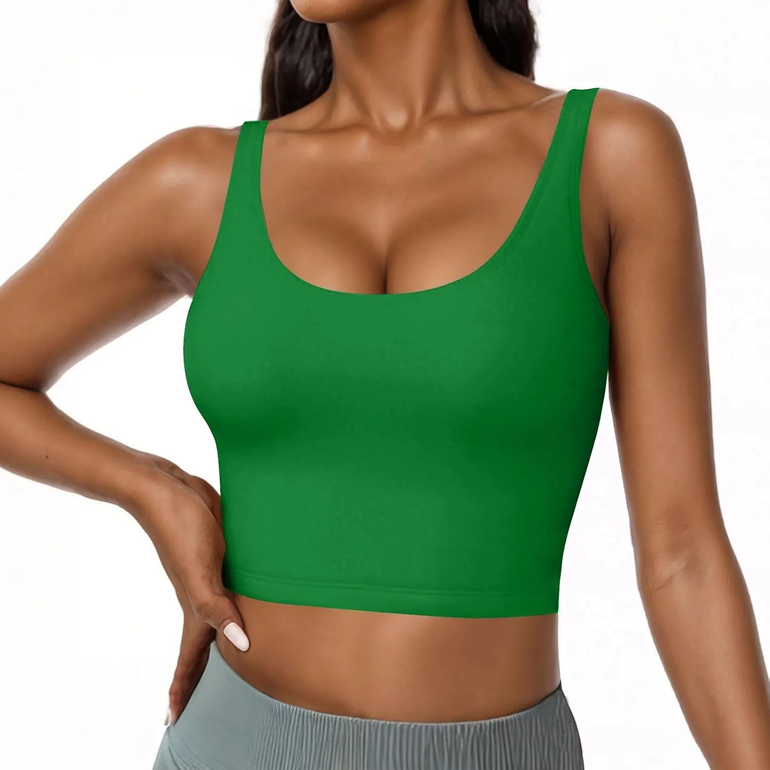Built in Bra Tank Tops for Women Shelf Bra Camisole Tops Yoga Workout Tops Cami Bra Padded Tank Top Sports Bras