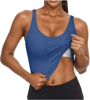 Built in Bra Tank Tops for Women Shelf Bra Camisole Tops Yoga Workout Tops Cami Bra Padded Tank Top Sports Bras