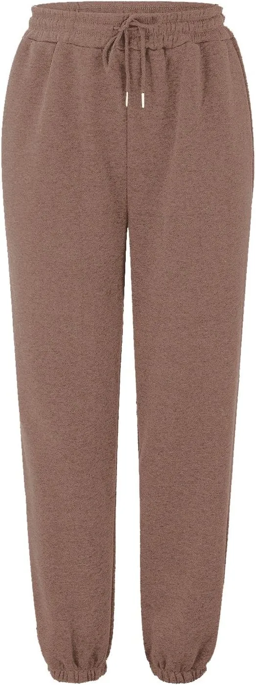 Bunched Feet Joggers for Women Casual Solid High Waisted Sweatpants Active Joggers Pants Baggy Lounge Bottoms