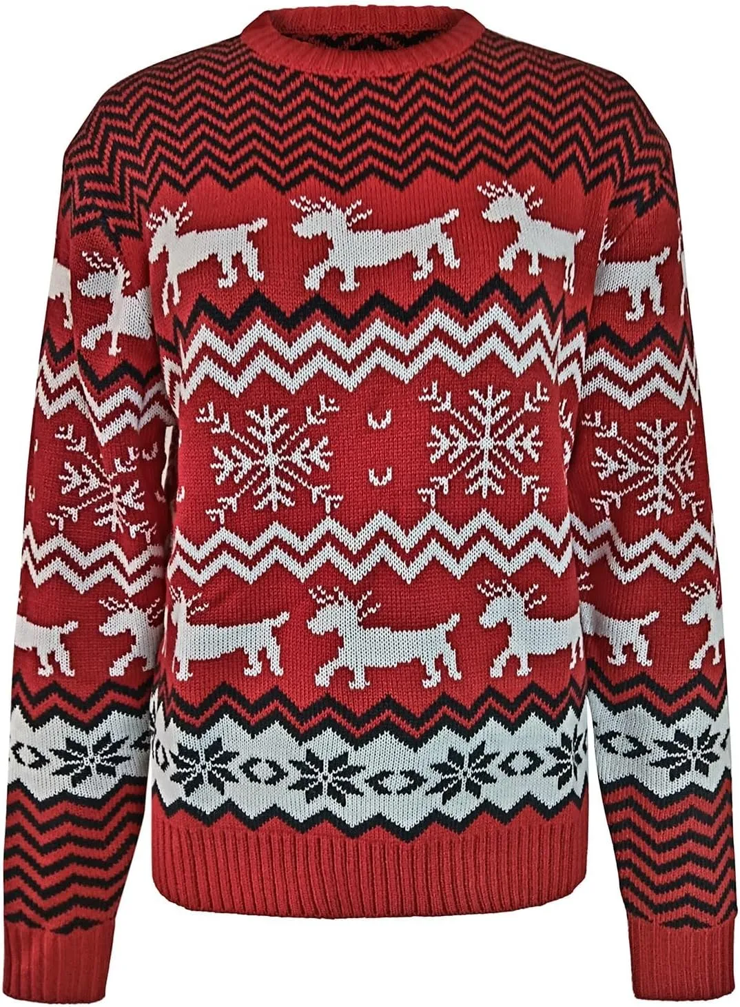 Christmas Sweater for Women 2023 Santa Claus Cute Pattern Jacquard Knit Sweatshirts Long Sleeve Pullover Tops
