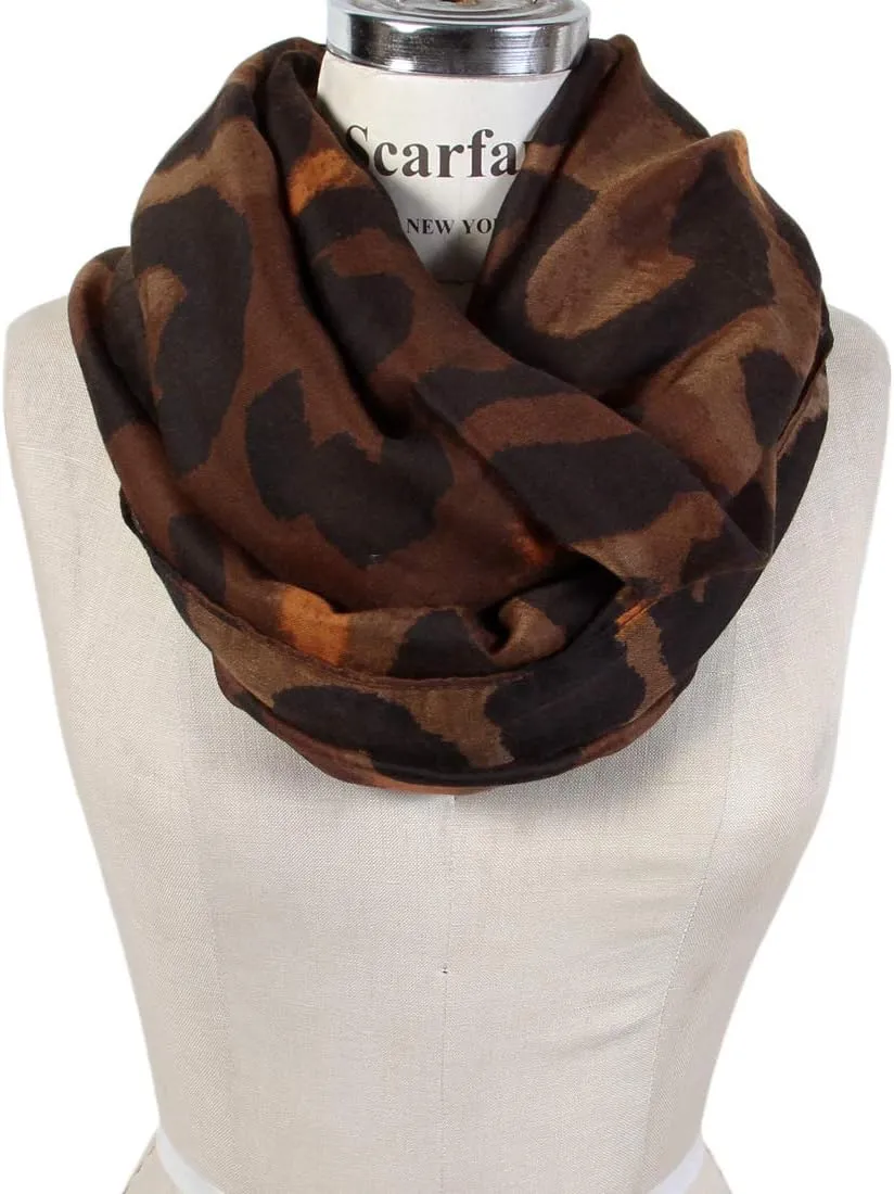 Classic Leopard Print Infinity Fashion Scarves