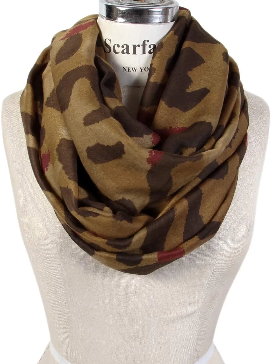 Classic Leopard Print Infinity Fashion Scarves