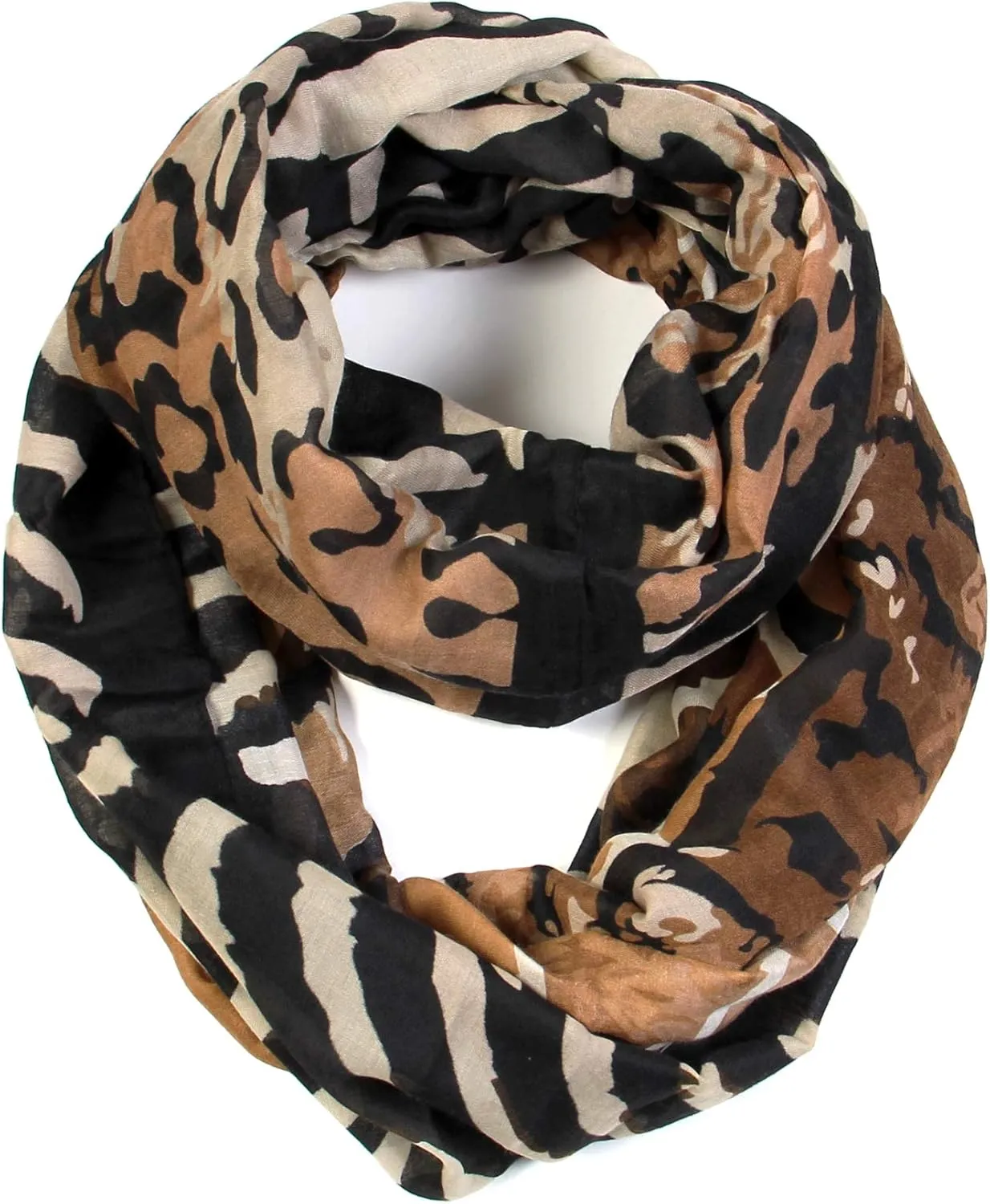 Classic Leopard Print Infinity Fashion Scarves