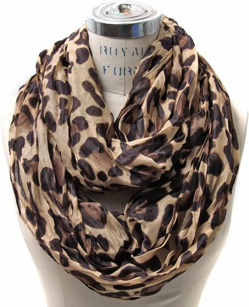 Classic Leopard Print Infinity Fashion Scarves