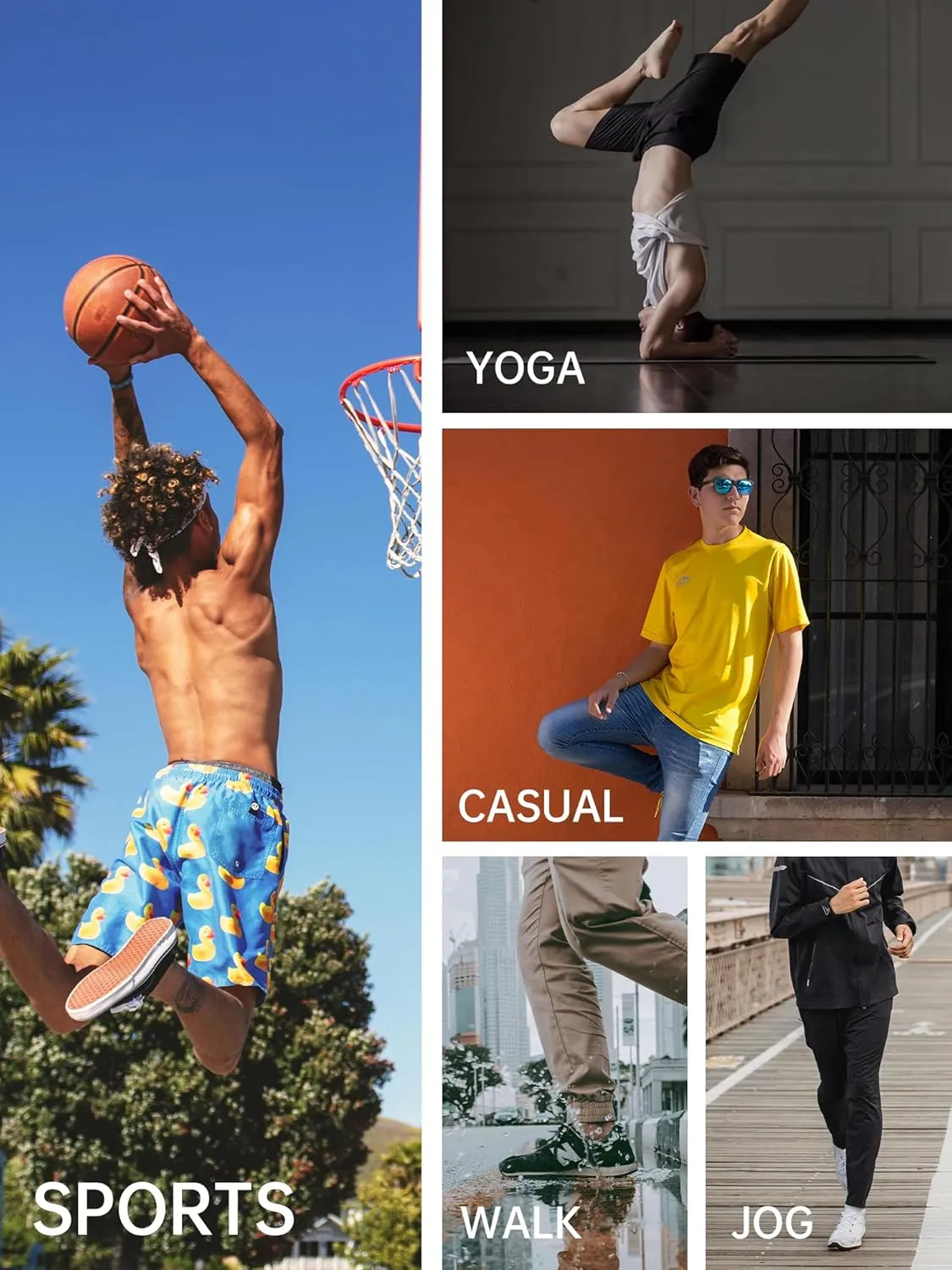 COLORFULLEAF 100% Cotton Mens Pajama Pants Lightweight Sleep Lounge Bottoms Elastic Waistband Button Fly With Pockets