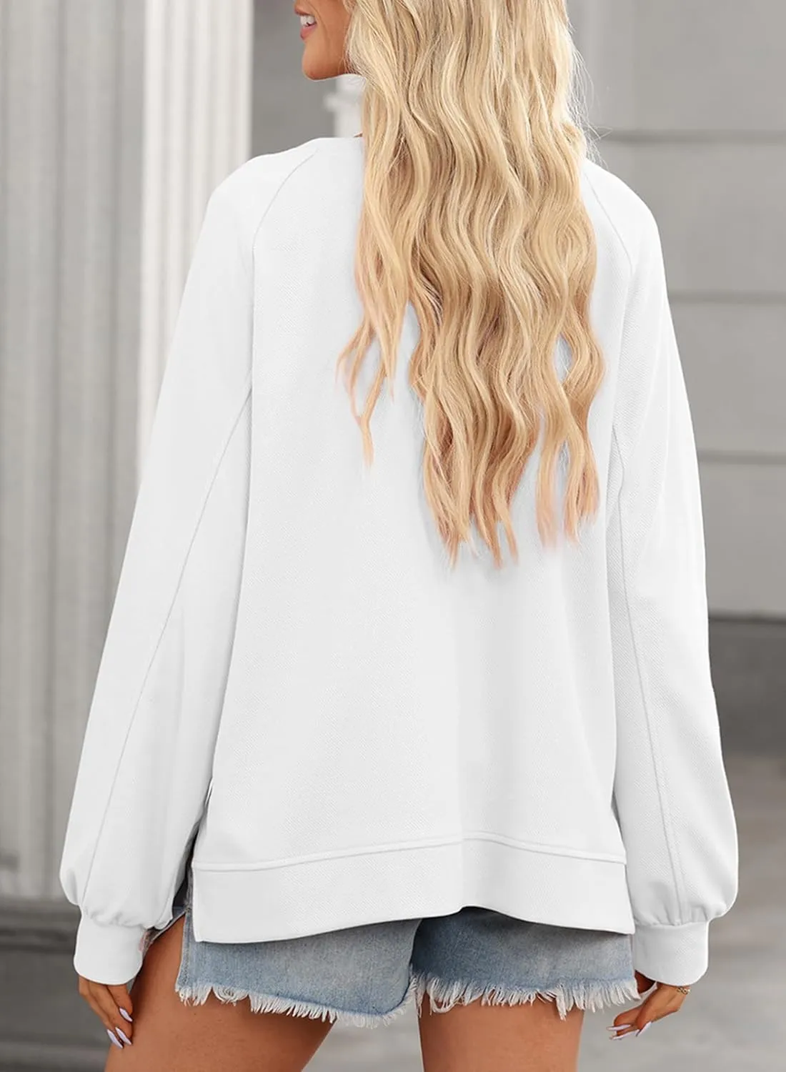 Dokotoo Womens Tops Long Sleeve Tunic Tops Loose Fit Dressy Casual Blouses Crewneck Pullover Tops Fall Outfits 2024