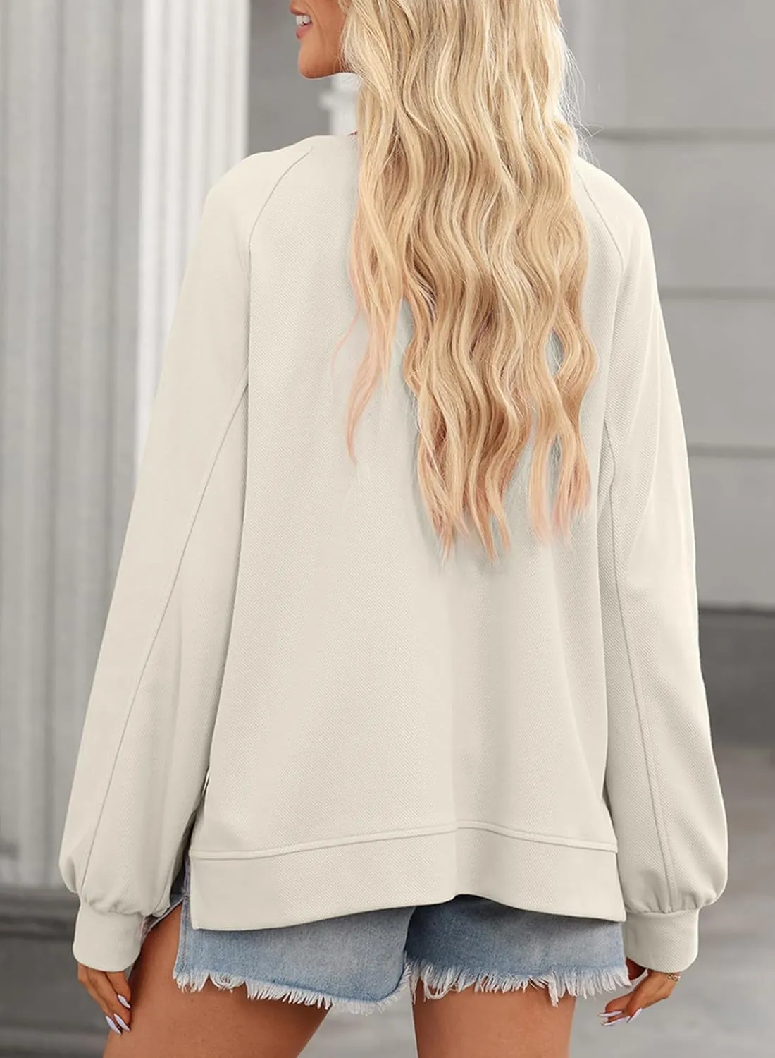 Dokotoo Womens Tops Long Sleeve Tunic Tops Loose Fit Dressy Casual Blouses Crewneck Pullover Tops Fall Outfits 2024
