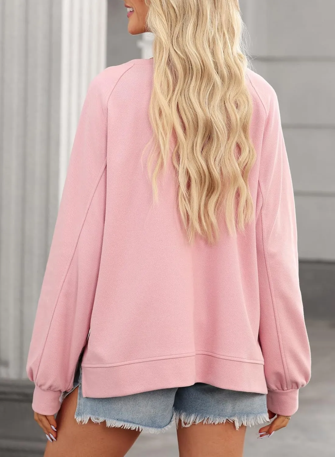 Dokotoo Womens Tops Long Sleeve Tunic Tops Loose Fit Dressy Casual Blouses Crewneck Pullover Tops Fall Outfits 2024