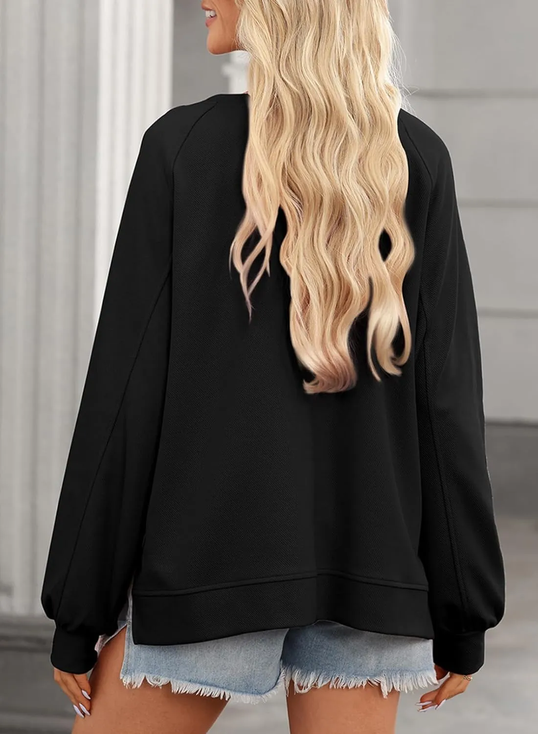 Dokotoo Womens Tops Long Sleeve Tunic Tops Loose Fit Dressy Casual Blouses Crewneck Pullover Tops Fall Outfits 2024