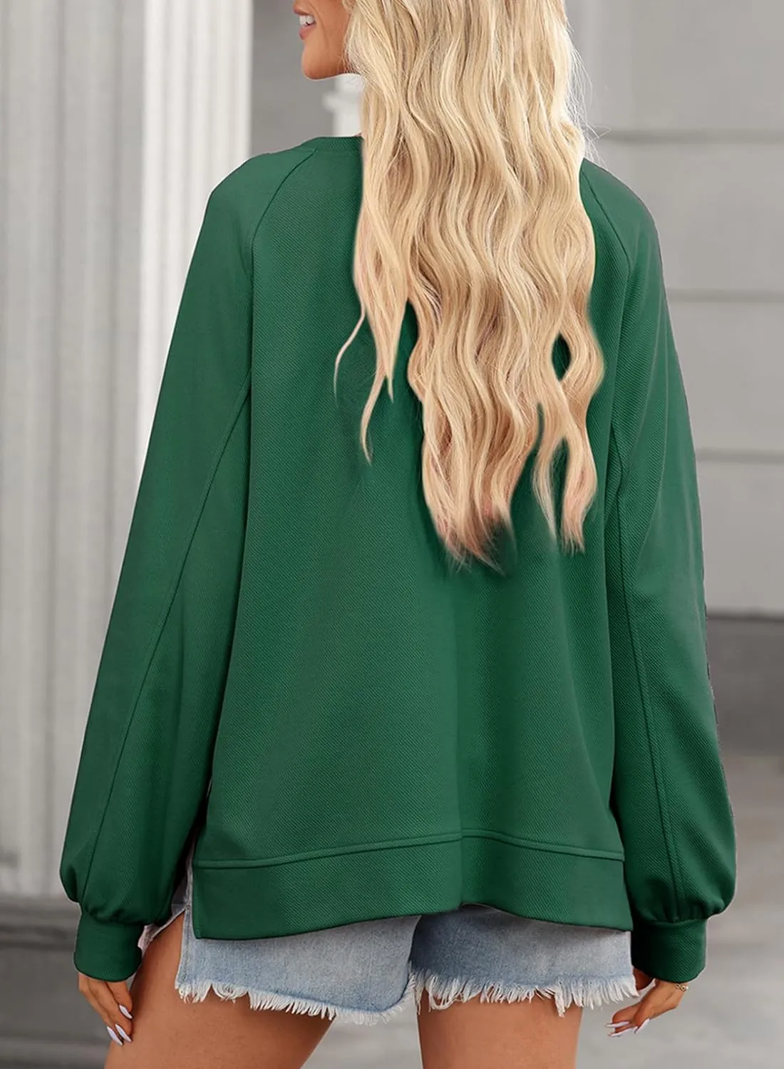 Dokotoo Womens Tops Long Sleeve Tunic Tops Loose Fit Dressy Casual Blouses Crewneck Pullover Tops Fall Outfits 2024