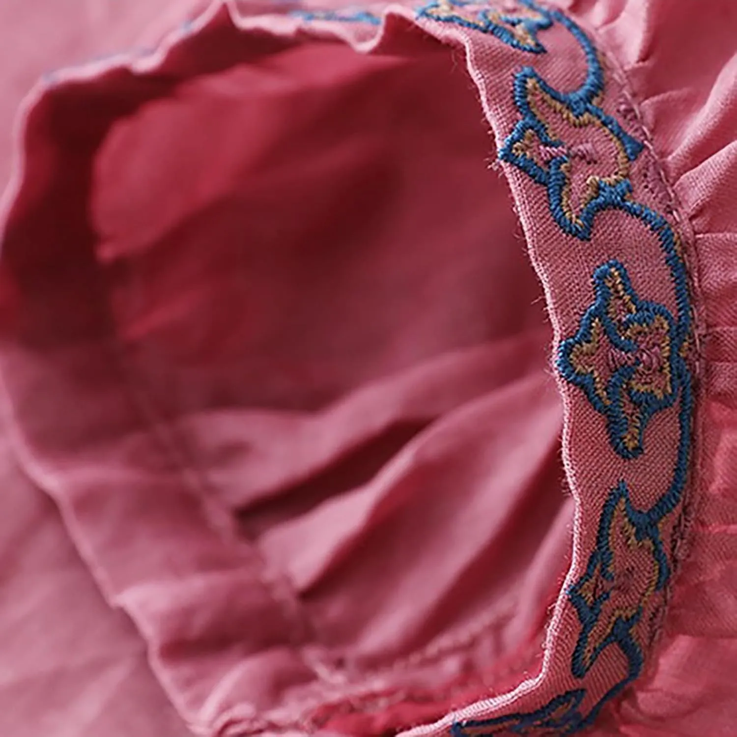 Embroidered Tops for Women Shirts Trendy Summer Cotton Linen Short Sleeve Tops Boho Top Loose Summer Tops
