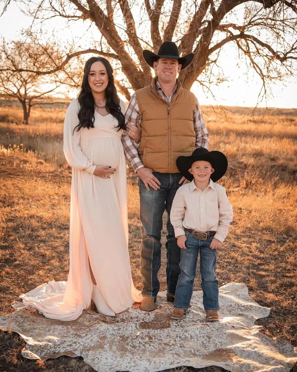 Fivsole Long Sleeve Maternity Dress for Baby Shower Photoshoot Chiffon Pregnancy Maternity Gowns for Photography