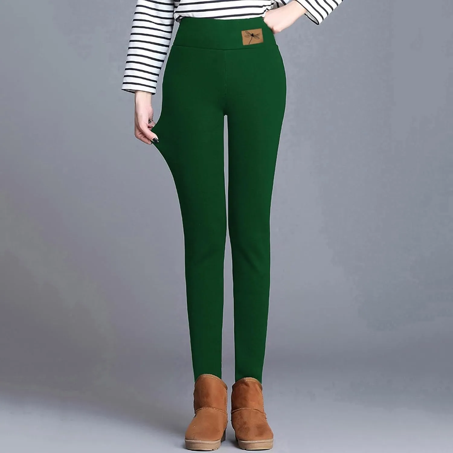 Fleece Lined Leggings Women High Waisted Warm Winter Thermal Yoga Pants Tummy Control Soft Tights for Hiking Workout