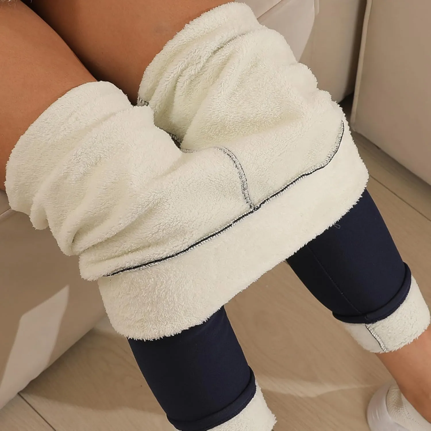 Fleece Lined Leggings Women Tummy Control Thermal Winter Warm Tights High Waisted Yoga Pants Cold Weather Pantyhose