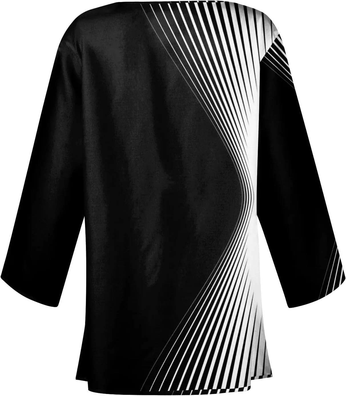 FlekmanArt Kimonos for Women Casual Print 3/4 Sleeve Open Front Cardigan Casual Loose Lightweight Trendy Flowy Dressy Jacket