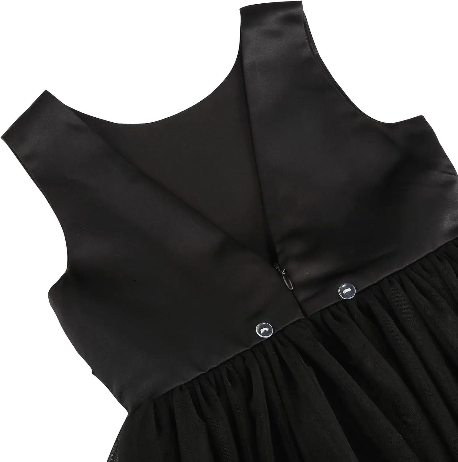 Flower Girl Dress Girls Dresses Wedding Satin V-Back Pearls for Pageant Prom Ball Gowns Party
