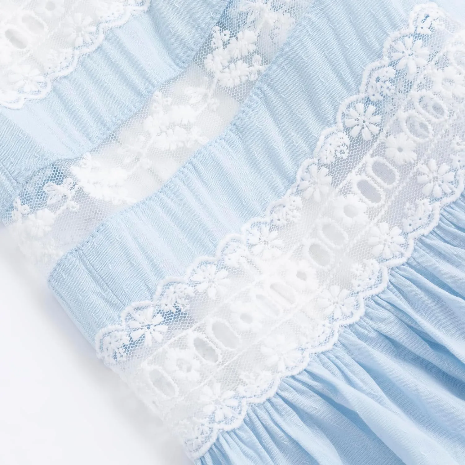 Girls Dress, Girls Gowns, Lace Heirloom Dress, Puff Sleeve, Cute Long Style for Kids