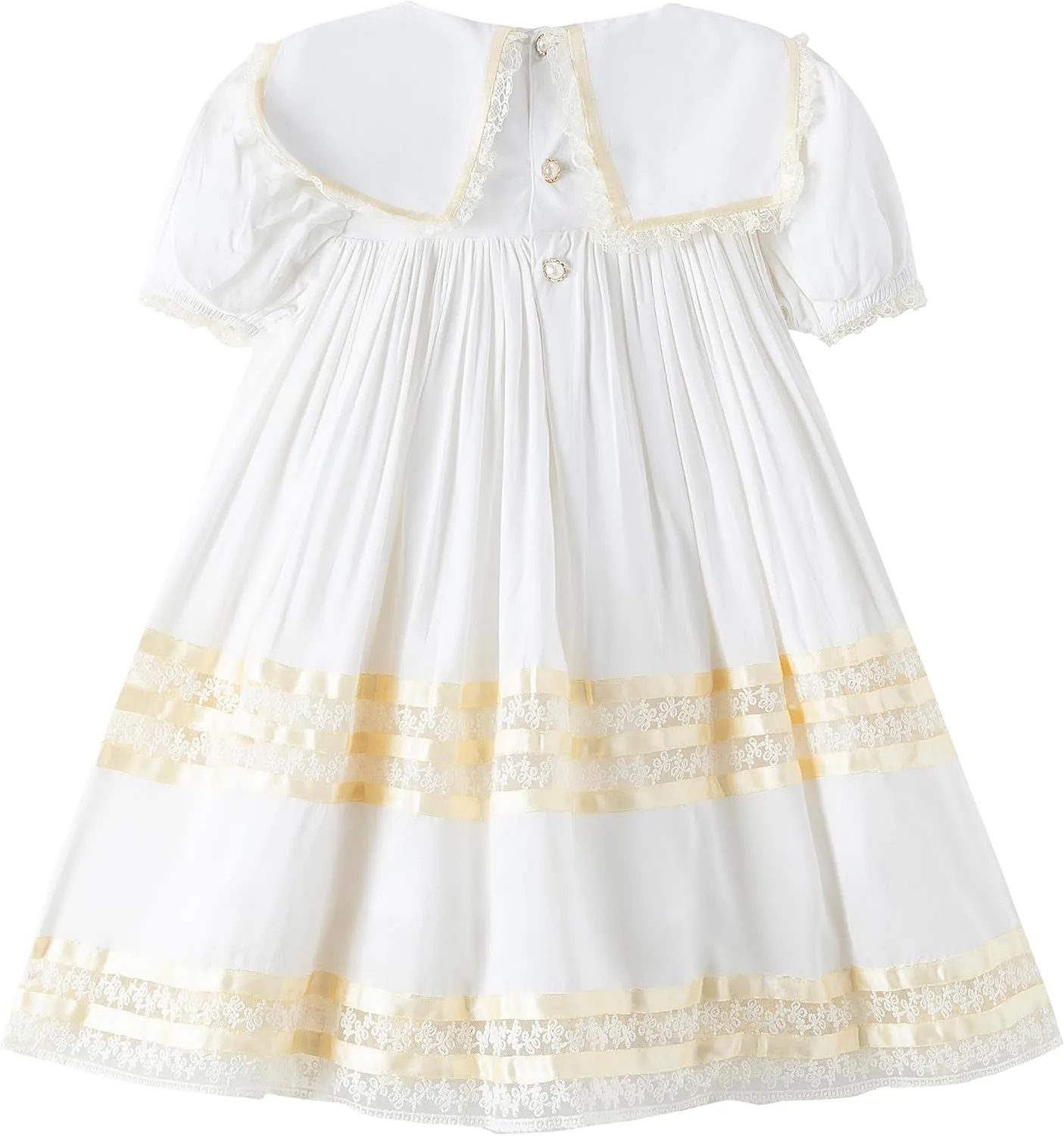 Girls Dress, Girls Gowns, Lace Heirloom Dress, Puff Sleeve, Cute Long Style for Kids