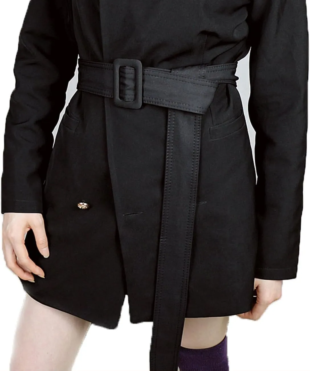 Glamorstar Overcoat Waist Belt for Women Wide Coat Belt