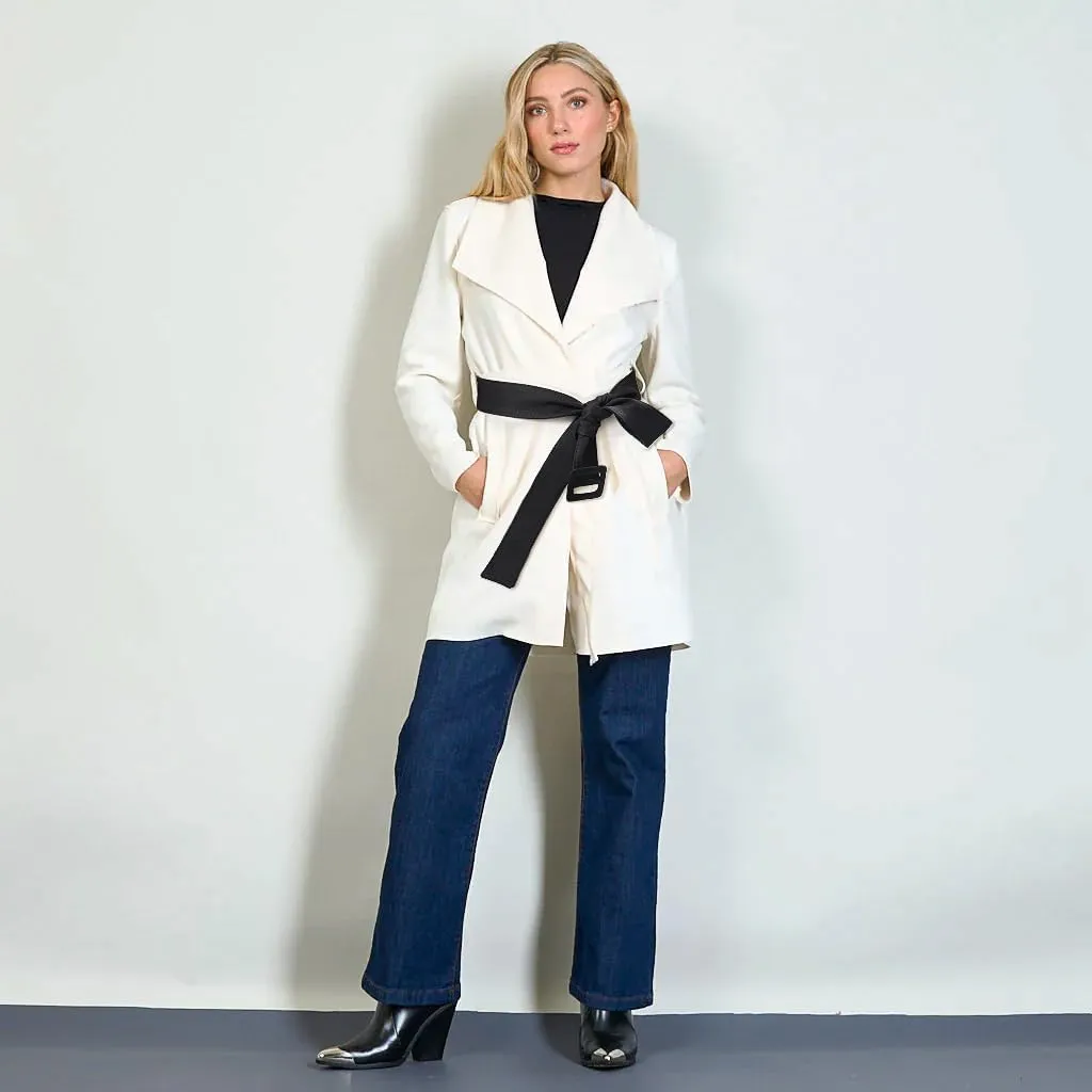 Glamorstar Overcoat Waist Belt for Women Wide Coat Belt