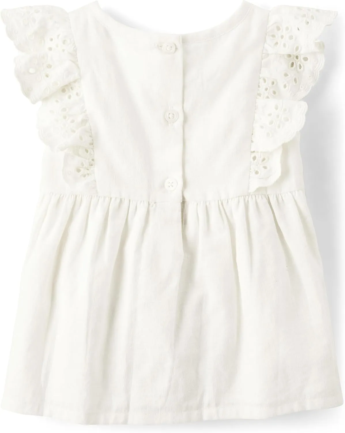 Gymboree Girls' and Toddler Flutter Sleeve Eyelet Tank Tops
