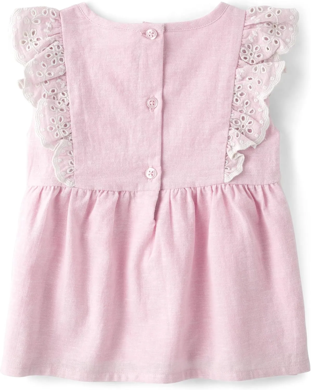 Gymboree Girls' and Toddler Flutter Sleeve Eyelet Tank Tops