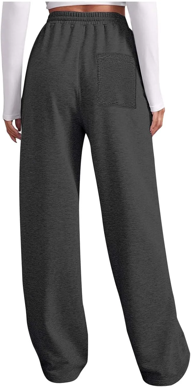 High Waisted Sweatpants for Women Baggy Lounge Bottoms High Waisted Solid Casual Joggers Pants Womens Trousers