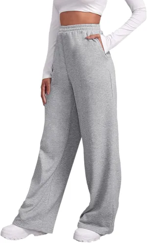 High Waisted Sweatpants for Women Baggy Lounge Bottoms High Waisted Solid Casual Joggers Pants Womens Trousers