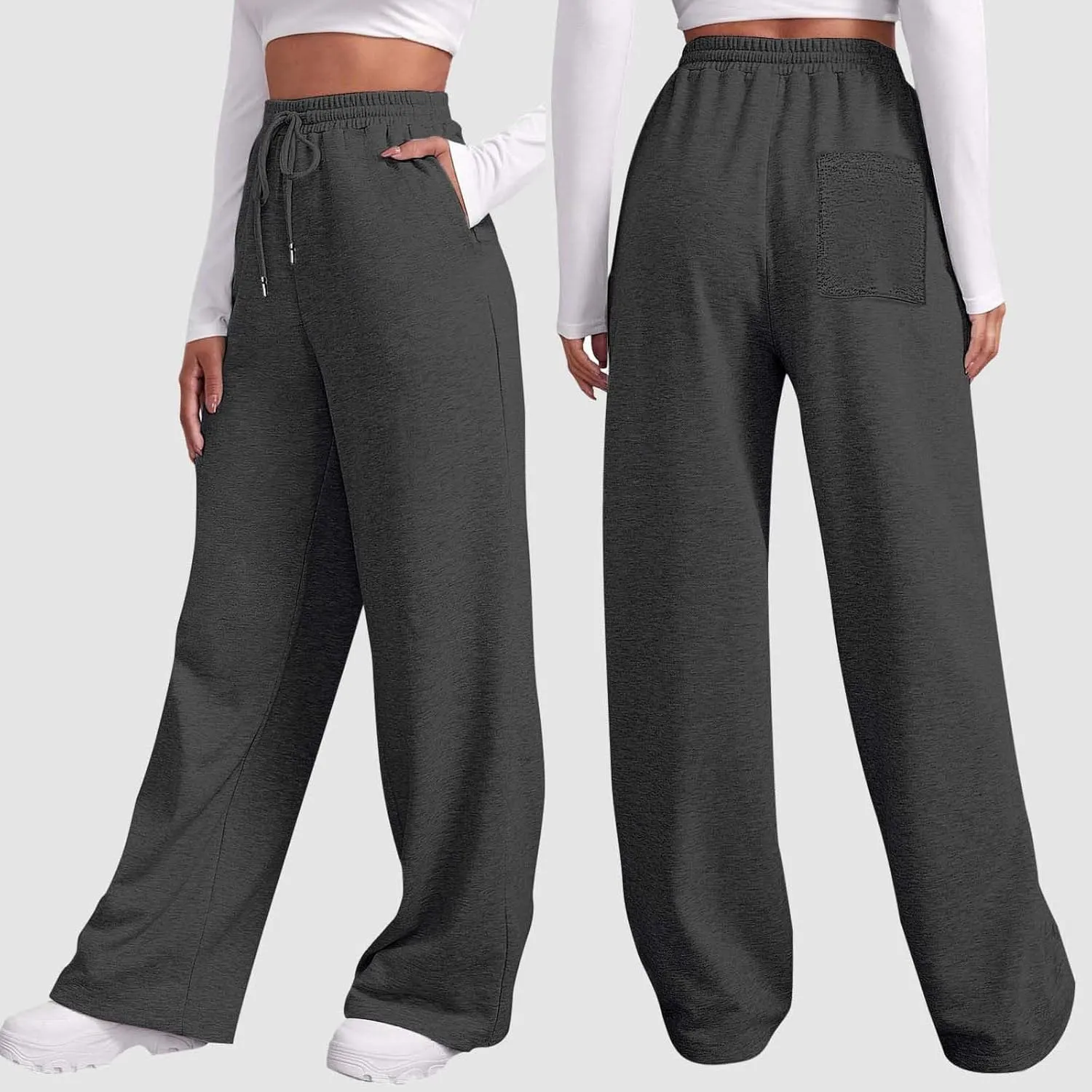 High Waisted Sweatpants for Women Baggy Lounge Bottoms High Waisted Solid Casual Joggers Pants Womens Trousers