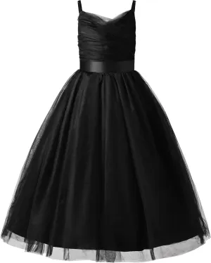 JerrisApparel Flower Girls Dress Wedding Pageant Tulle Dresses Birthday Party Ball Gown