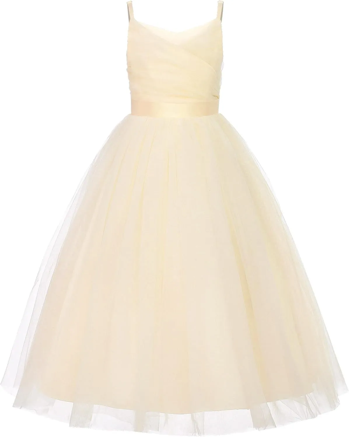 JerrisApparel Flower Girls Dress Wedding Pageant Tulle Dresses Birthday Party Ball Gown