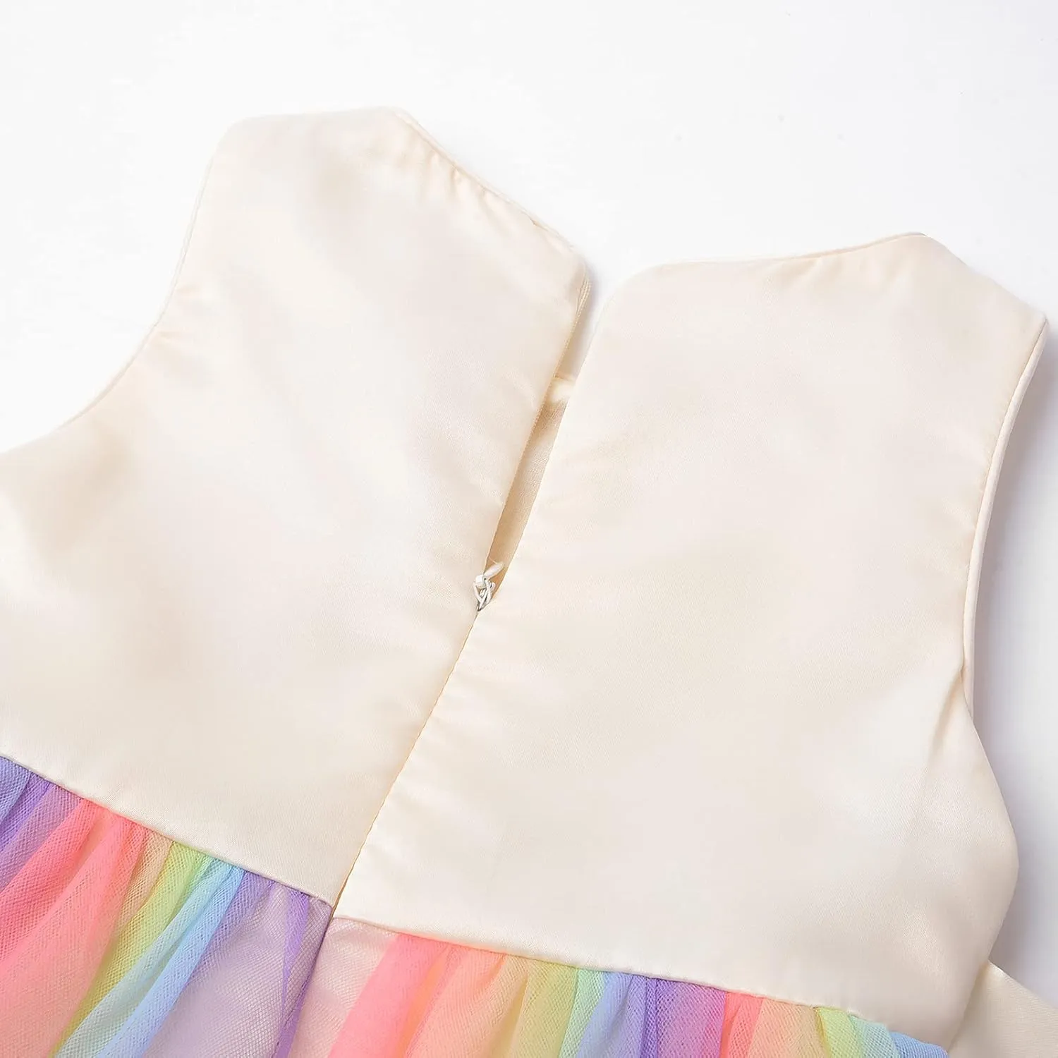 JerrisApparel Flower Girls Sequin Dress Rainbow Tutu Birthday Party Dress Pageant Gown