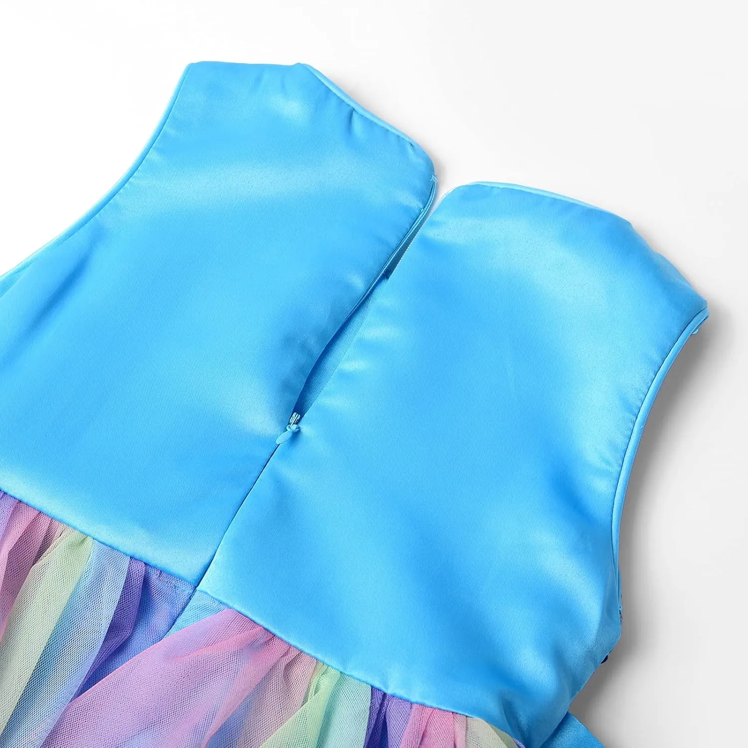 JerrisApparel Flower Girls Sequin Dress Rainbow Tutu Birthday Party Dress Pageant Gown