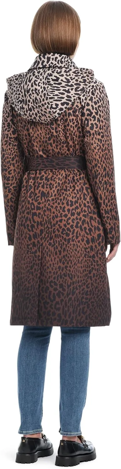 kate spade new york Women's Belted Single Breast Hooded Trench Coat Raincoat